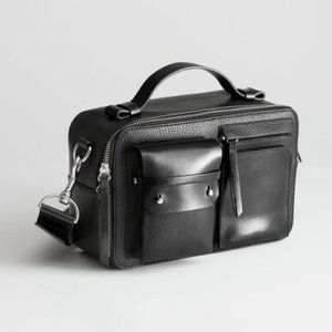 & Other Stories Utility Leather Crossbody Bag